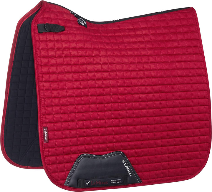 LeMieux Dressur Schabracke S/M Chili Wildleder quadratisch