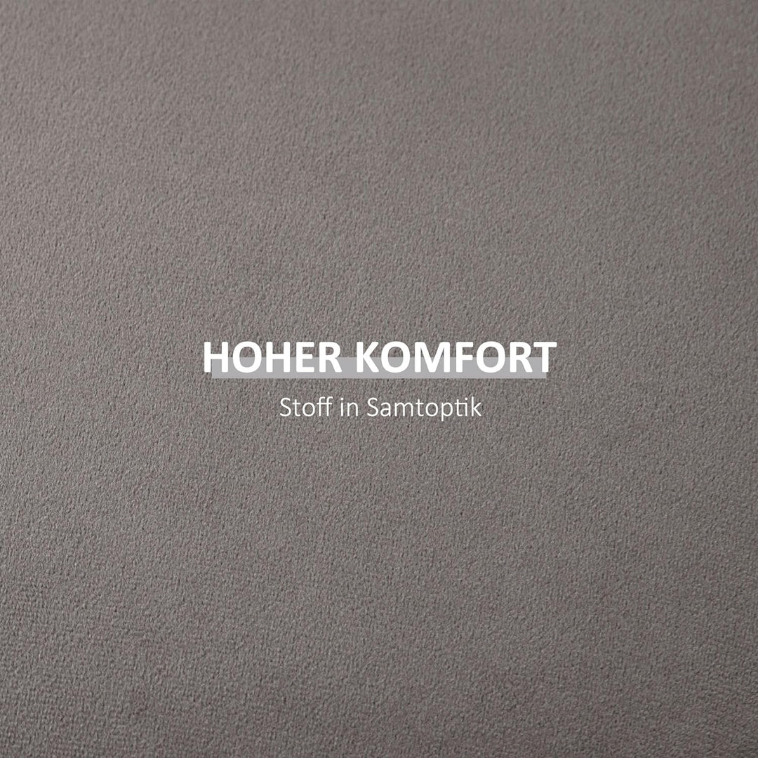 HOMCOM 2-in-1 Ottomane Sitzhocker Runde Polsterhocker Fussbank inklusive Stauraum, abnehmbaren Decke