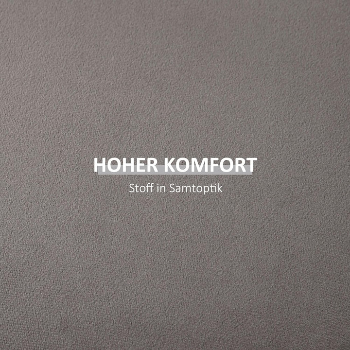 HOMCOM 2-in-1 Ottomane Sitzhocker Runde Polsterhocker Fussbank inklusive Stauraum, abnehmbaren Decke