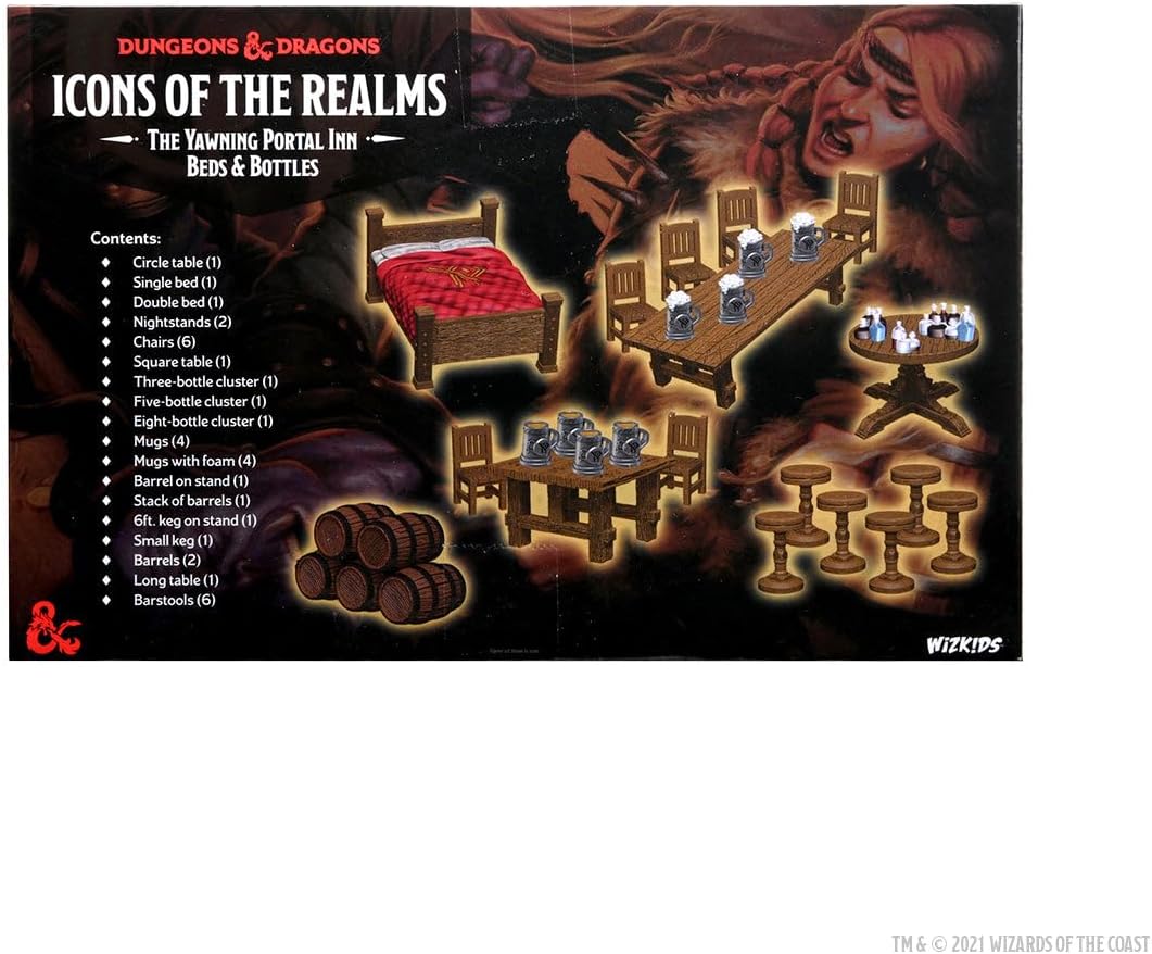 WizKids/NECA WZK96044 Accessories Bett und Flaschen, Bett und Flaschen