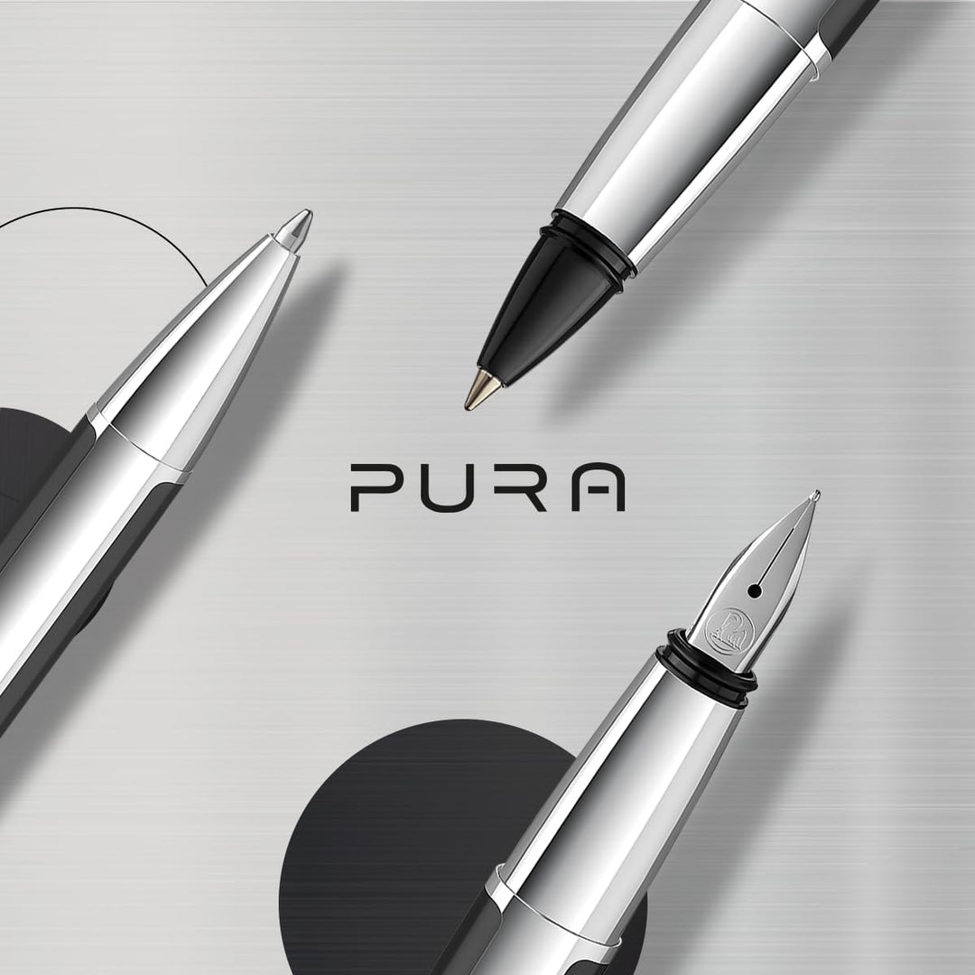 Pelikan 817448 Roller Pura, Anthrazit, 1 Stück inklusive Grossraummine vom Typ Pelikan 338 Anthrazit