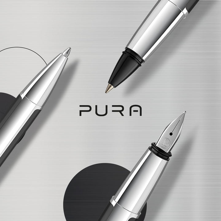 Pelikan 817448 Roller Pura, Anthrazit, 1 Stück inklusive Grossraummine vom Typ Pelikan 338 Anthrazit