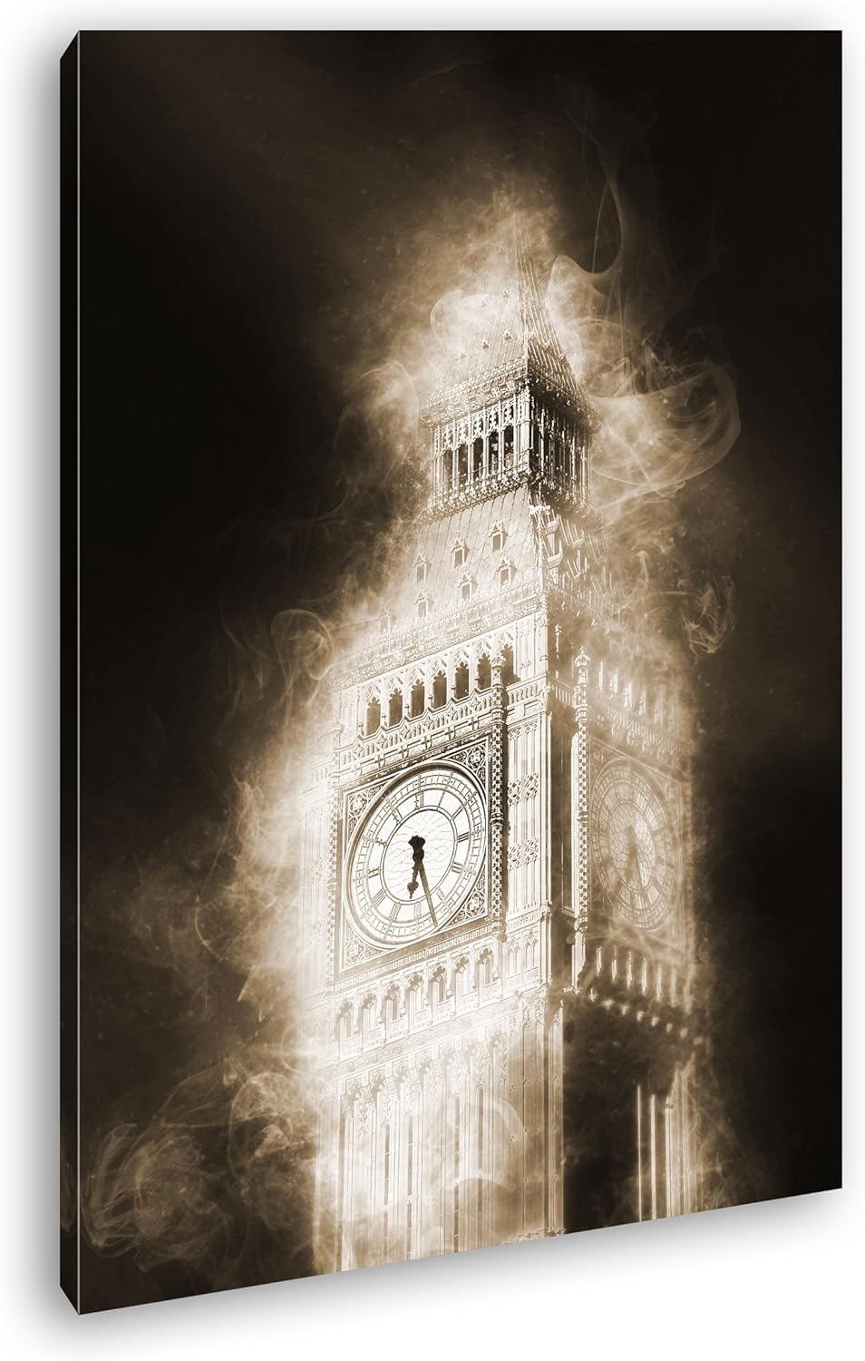 deyoli künstlerischer Big Bang in London Format: 80x60 Effekt: Sepia als Leinwand, Motiv fertig gera