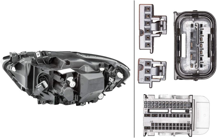 HELLA 1LX 011 929-441 LED-Hauptscheinwerfer für Linksverkehr - vorne rechts Rechts (Beifahrerseite),