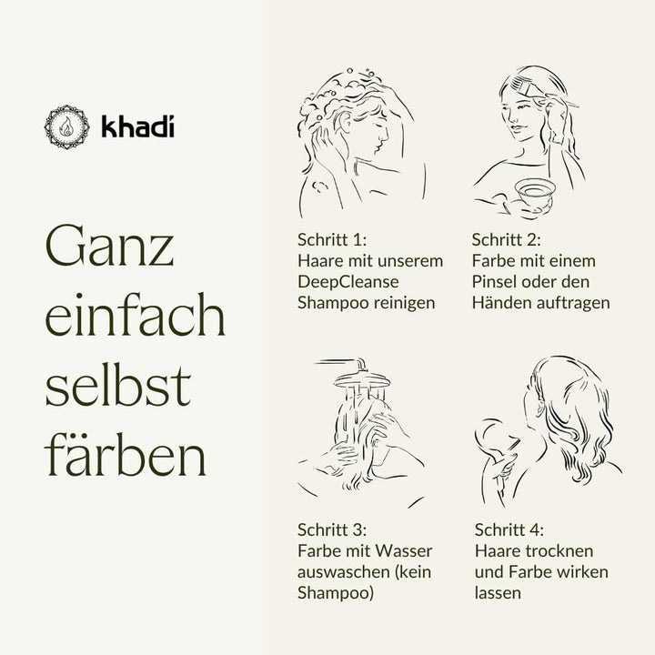 khadi GOLDBRAUN Pflanzenhaarfarbe, Haarfarbe für schillerndes Bernstein bis zu samtig glänzendem Gol