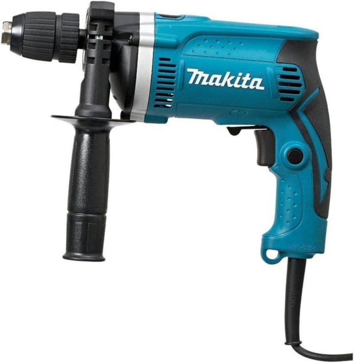 Makita HP1631 Schlagbohrmaschine, 710 W, 230 V, Schwarz/Türkis