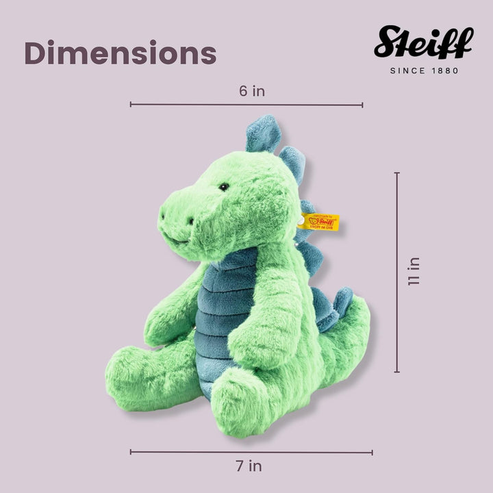 Steiff Plüschtier Spott Stegosaurus grün-Petrol 28 cm, Kuscheltier Dinosaurier, Soft Cuddly Friends,