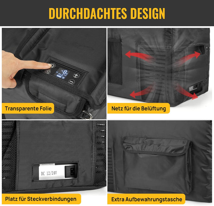 BougeRV CRPRO 20 Schutzhülle, 12 Volt tragbare Auto-Kühlschrank 600D Tragetasche nur für CRPRO 20L K