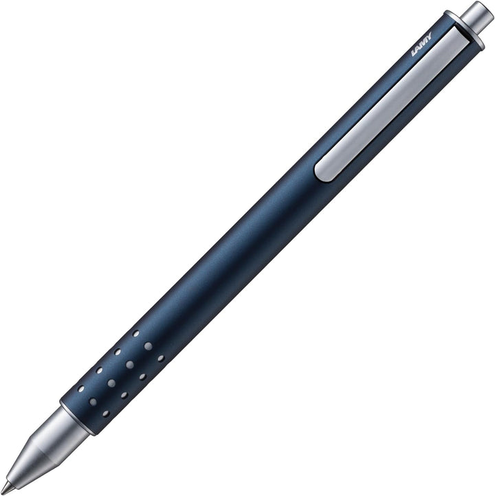 LAMY 1226055 swift Tintenroller 334 – Rollpen in matt-dunkelblauer Lackoberfläche mit Edelstahlpunkt