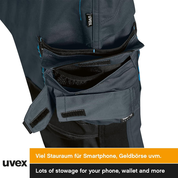 uvex Tune-up Herren-Arbeitshose lang - Männer-Arbeitshosen mit Stretch-Bund - Bundhose mit Kniepolst