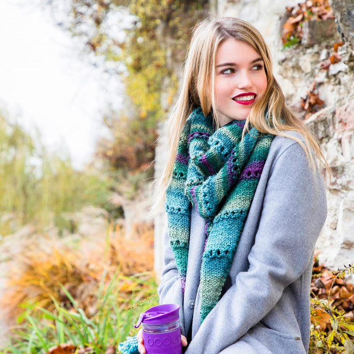 Gründl Wolle Perla color (wollähnliches Handstrickgarn aus 100% Polyester, 100 g / 90 m, Nadelstärke