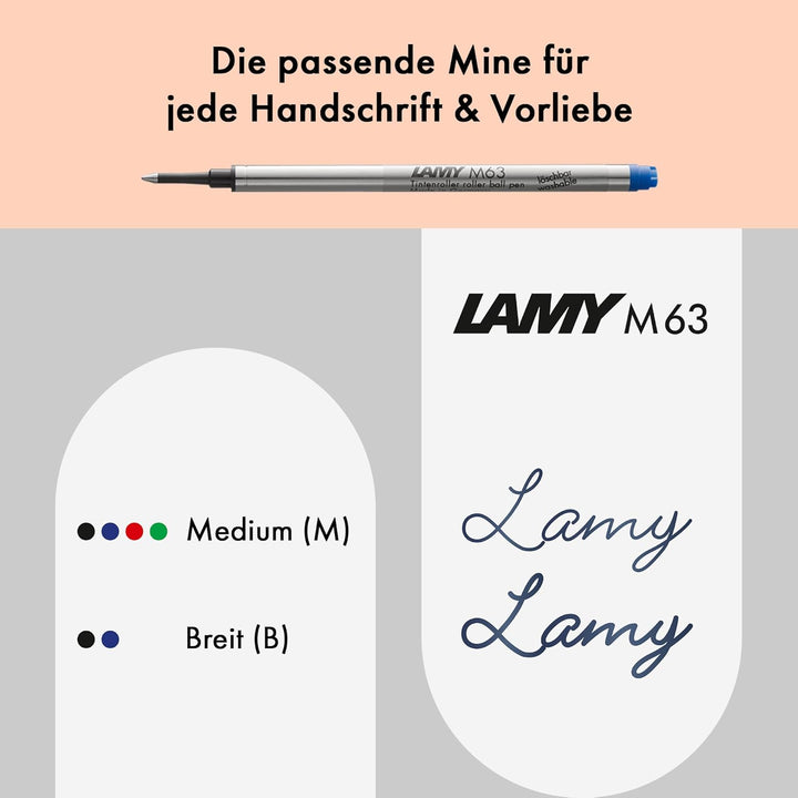 LAMY studio Tintenroller 368 - Rollpen aus Edelstahl in schwarzem Klavierlack mit hochglänzendem Gri