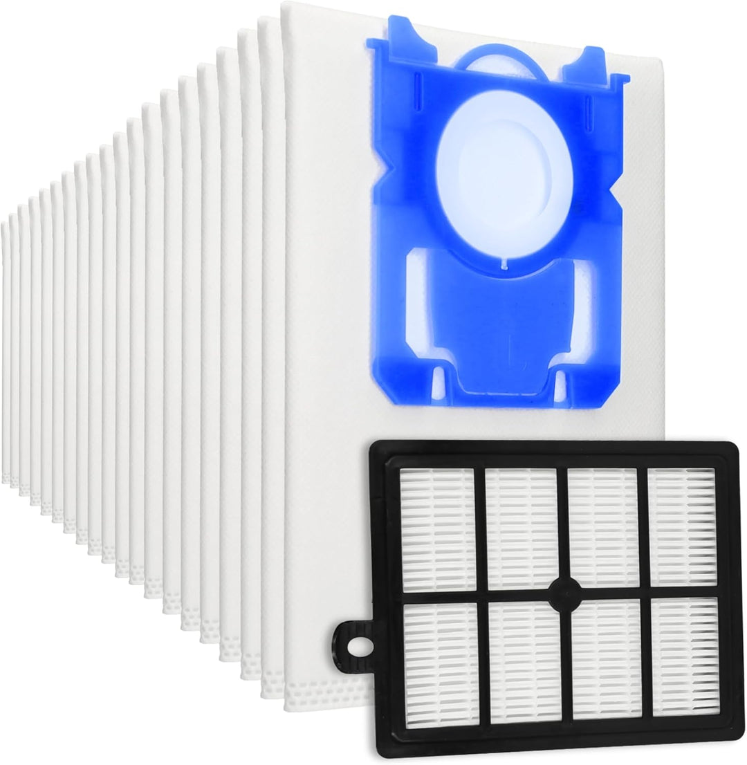 20 Staubsaugerbeutel + 1 HEPA Filter für AEG Staubsauger VX8 ÖKO X Silence: VX8-1-ÖKO / VX8-2-ÖKO, V