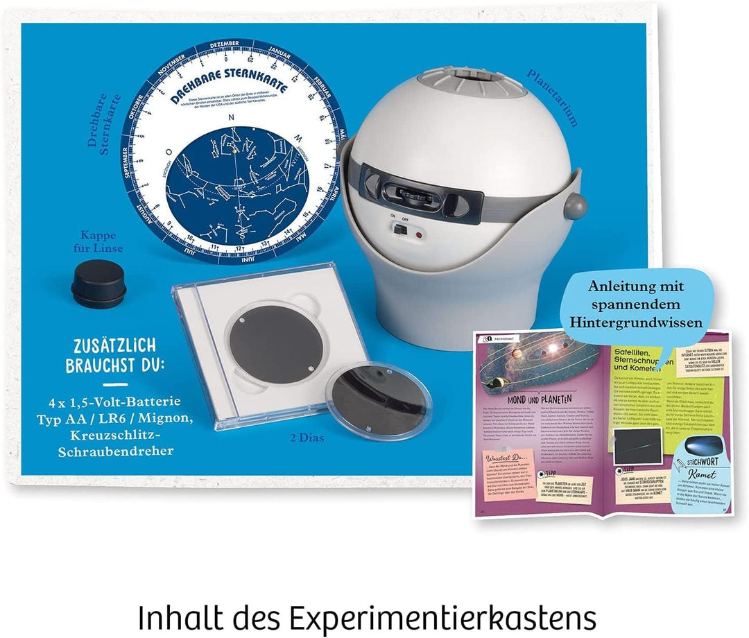 Kosmos 671549 Planetarium - Projektor mit 2 auswechselbaren Sternkarten, spannende Infos zu Sternen,