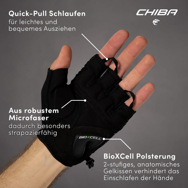 Chiba Bioxcell Handschuh M schwarz schwarz, M schwarz schwarz
