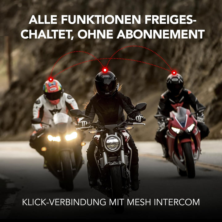 Sena 50S Motorrad Bluetooth Headset mit Drehrad und Sound by Harman Kardon, integriertem Mesh Interc