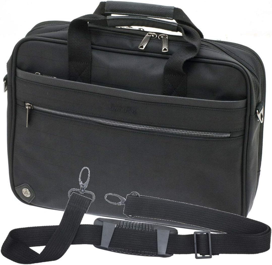 Akten Arbeits Umhänge Tasche Querformat 40 cm Gross Schwarz Davidts Bowatex