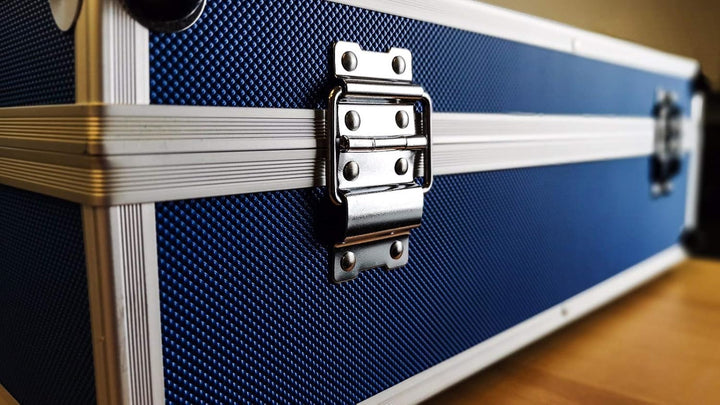 GORANDO® Transport-Koffer in blau mit Aluminiumrahmen für Werkzeuge, Kamera, Messgeräte | Schaumstof