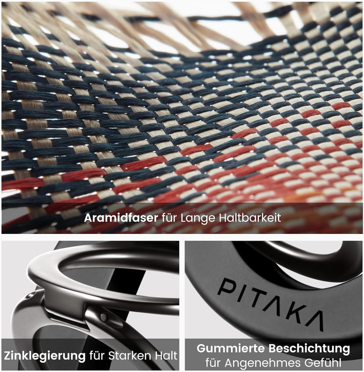 pitaka Handy Ring Halterung Magnetischer Griff Ring Halter mit Doppelring Einstellbar Fingerhalter H