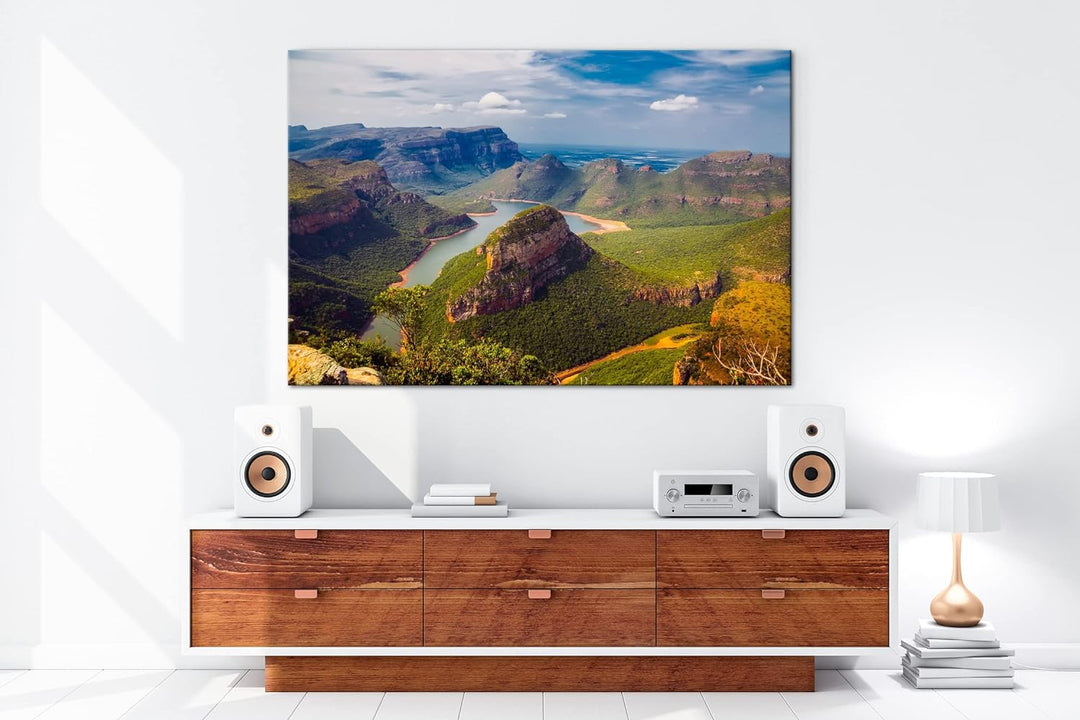 deyoli traumhafter Küstenlandschaft in Afrika Format: 80x60 als Leinwand, Motiv fertig gerahmt auf E