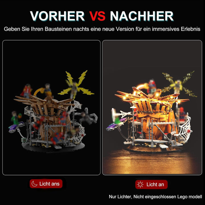 cooldac Led Licht Kit für Lego 76261 Marvel Spider-Mans grosser Showdown (Nur Beleuchtung, Kein Lego