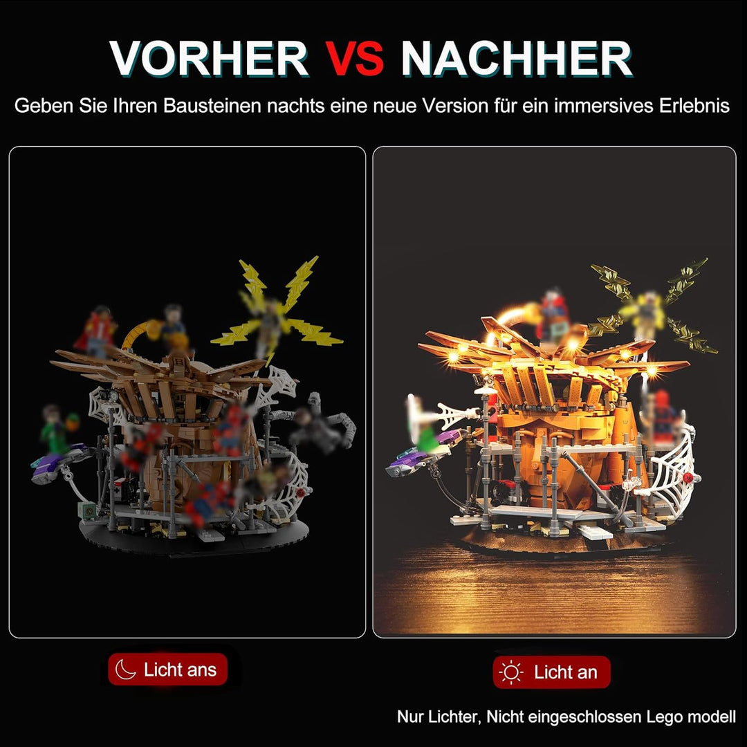 cooldac Led Licht Kit für Lego 76261 Marvel Spider-Mans grosser Showdown (Nur Beleuchtung, Kein Lego