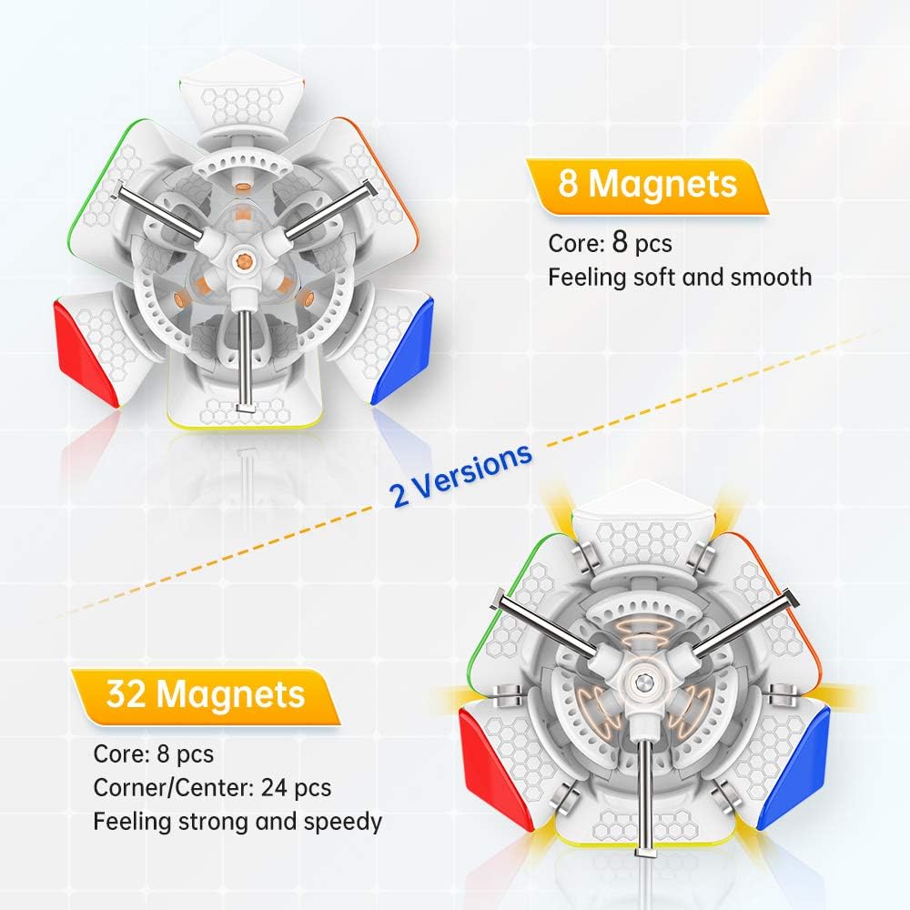 GAN Skewb, 8 Magnete Speedcube Gans Cube Magischer Würfel Puzzle Cube Spielzeug (8 Magnete Standard-
