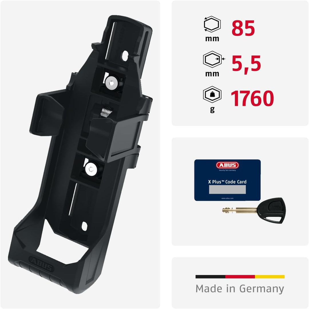 ABUS Faltschloss Bordo Granit XPlus 6500 SH mit Halterung - Fahrradschloss aus gehärtetem Stahl - AB
