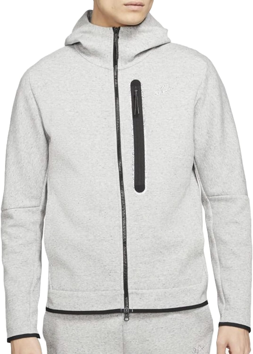 Nike Sportswear Herren Tech Fleece Full-Zip Hoodie, Redstone/Heather M Dunkelgrau Meliert/Schwarz, M