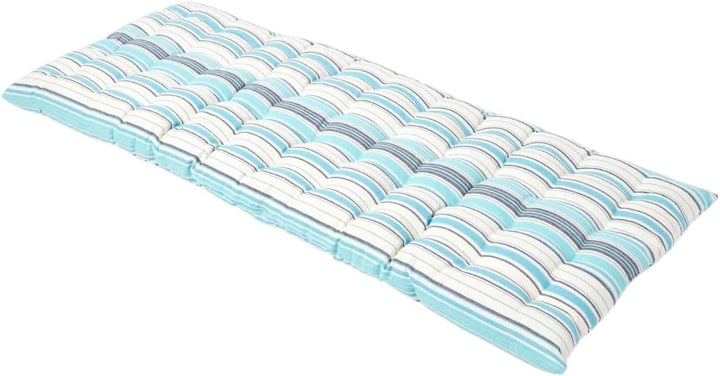 Homescapes gestreifte Bankauflage New England, blau-weiss, Sitzkissen für Bänke und Gartenbänke mit