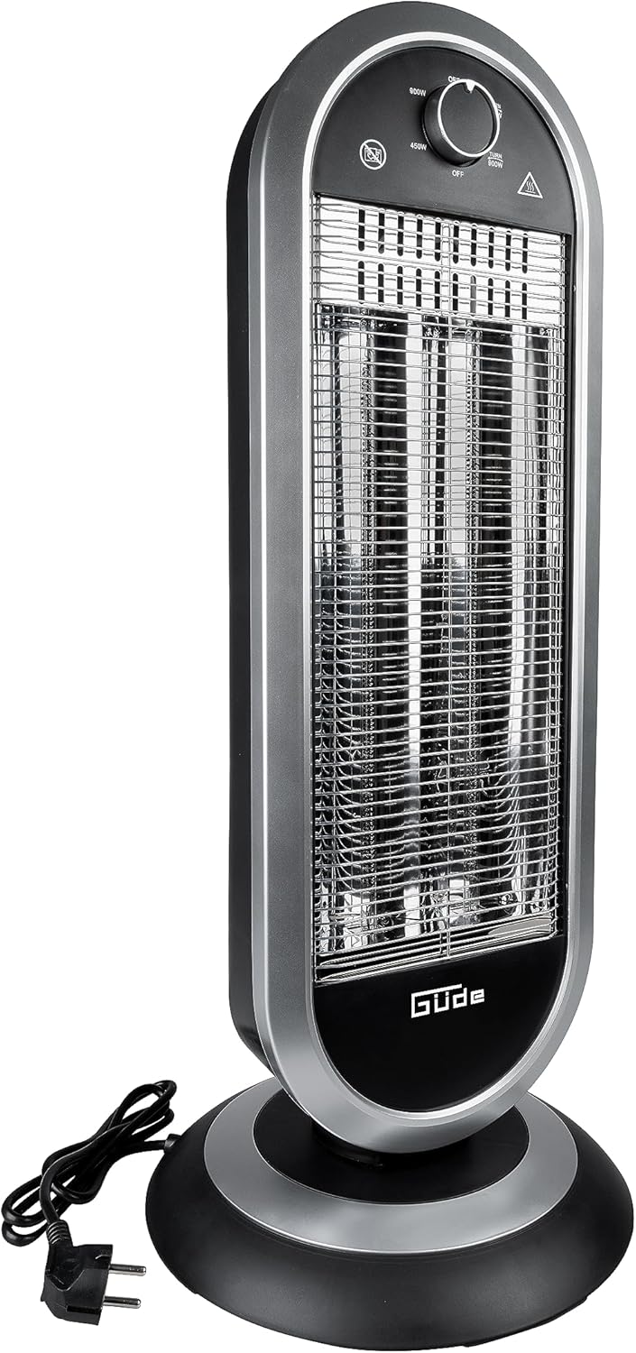 Güde Infrarot Heizstrahler GIH 900 (900 W Heizleistung, 2 Heizstufen (450/900 W) mit oder ohne Oszil