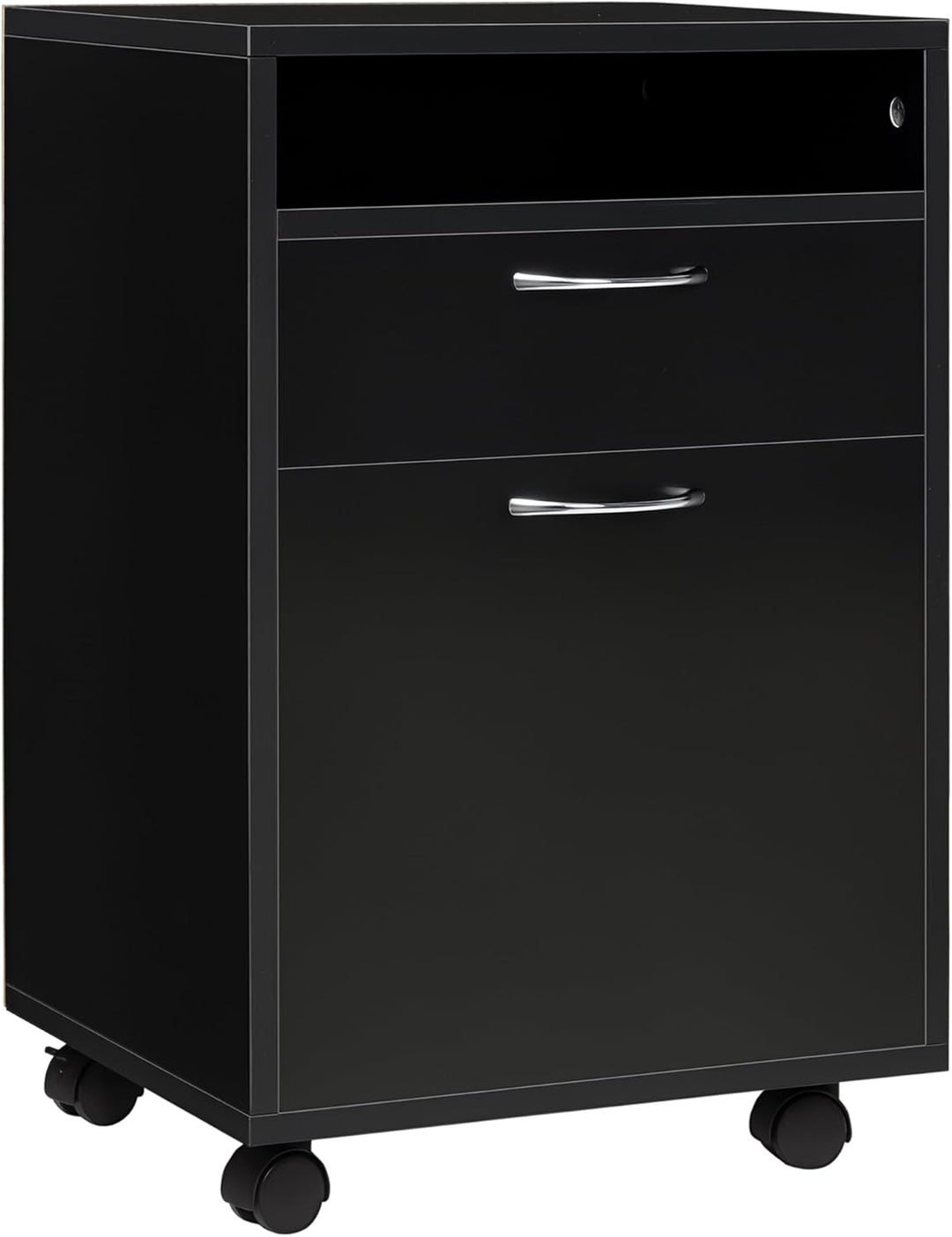 HOMCOM Rollcontainer, Aktenschrank, Bürocontainer mit Schublade, Büroschrank, Aufbewahrung Container