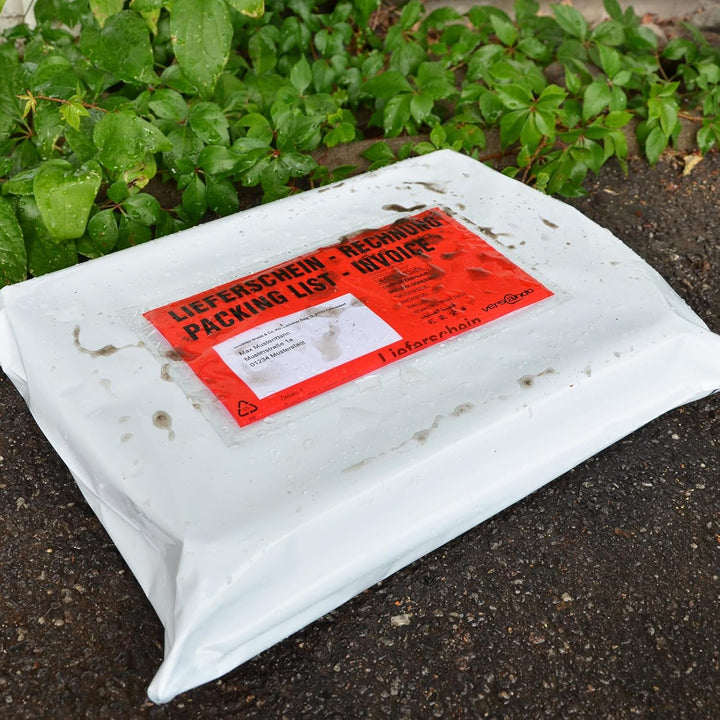 versando basics 1000 Lieferscheintaschen selbstklebend DIN lang rot/schwarz bedruckt: "Lieferschein/