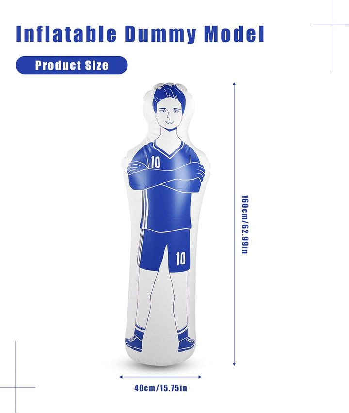 Gugxiom Aufblasbares Fussball-Dummy-Luftmodell, Verdickter Umweltschutz-PC, der Nicht Herunterfällt,