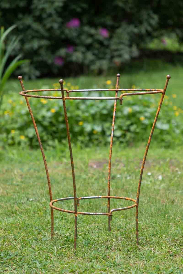 Staudenhalter Rostig Höhe: 60cm - 2 TLG. Strauchhalter Rankgerüst, Rost, Höhe 60cm