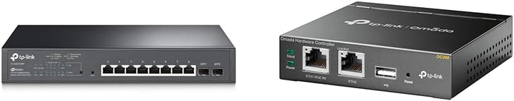 TP-Link TL-SG2210MP 8 Port Gigabit Smart PoE Switch mit 2 SFP-Slots & OC200 Omada Hybrid PoE Hardwar