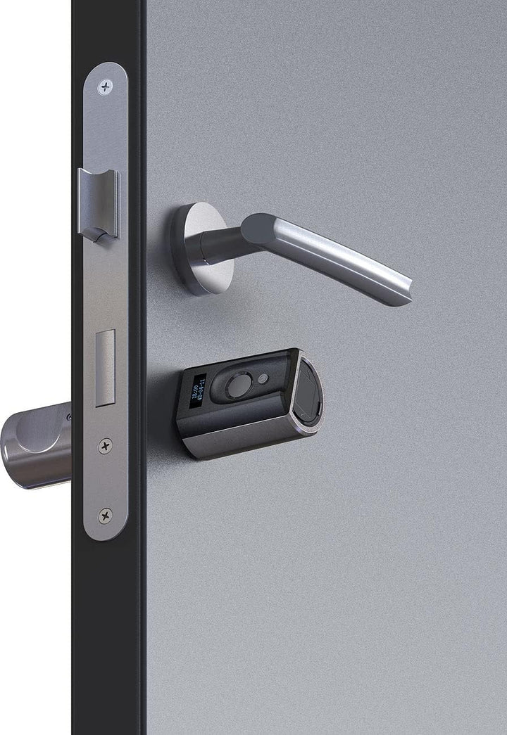 VisorTech Elektronisches Schloss: Elektronischer Tür-Schliesszylinder mit WLAN-Gateway, Fingerscan,