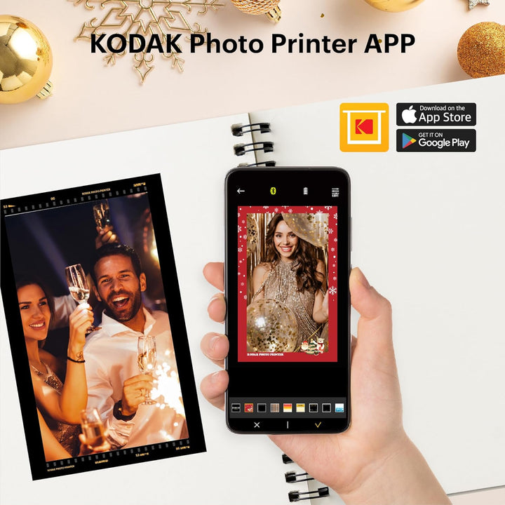 KODAK Dock Plus Portable Instant Photo Printer, Compatible with iOS, Android and Bluetooth DevicesFu