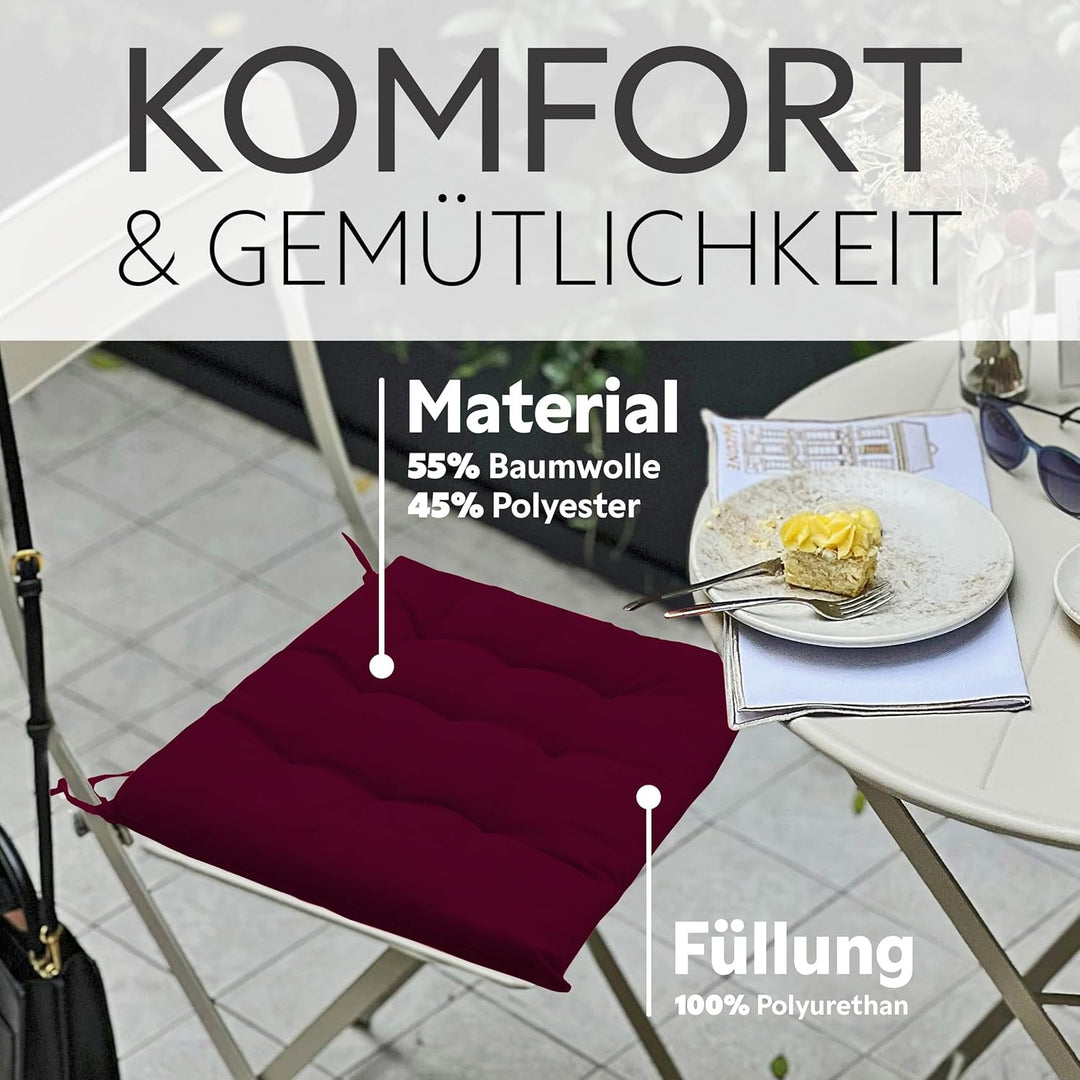 Brandsseller Sitzkissen Dekokissen Stuhlkissen Zierkissen Gartenkissen - 9er Steppung- in Verschiede