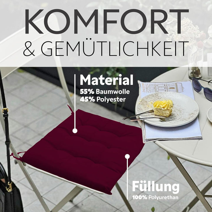 Brandsseller Sitzkissen Dekokissen Stuhlkissen Zierkissen Gartenkissen - 9er Steppung- in Verschiede