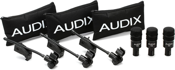 AUDIX D2 TRIO 3-Piece Drum Microphone Package with DVICE Clamps Paket, Paket