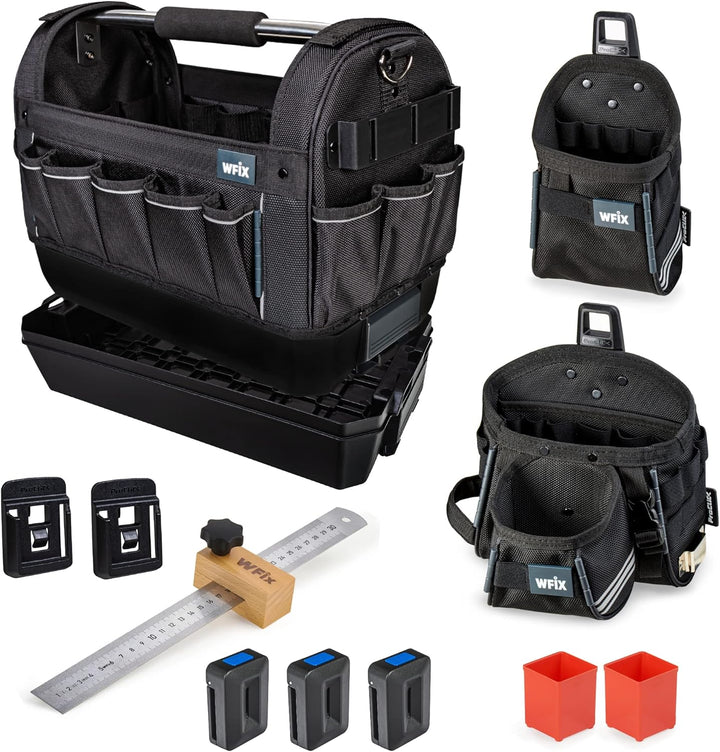 ProClick Starter-Set TB2 inkl. Tool Bag M Werkzeugtrage & ClickTray Werkzeugwanne & 3x Holder & Batt