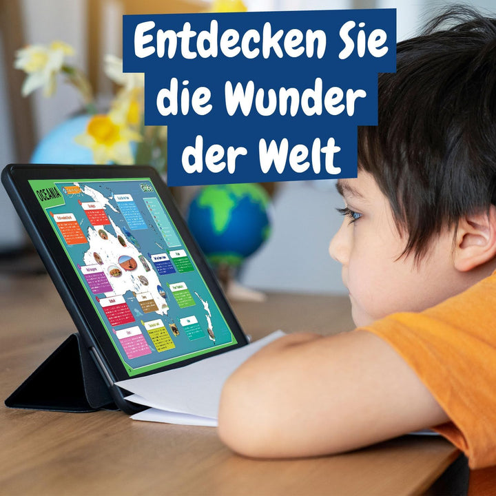 Science4you Globus Beleuchtet für Kinder +8 Jahre - Interaktiver Globus und Kinderatlas: Globus Deko