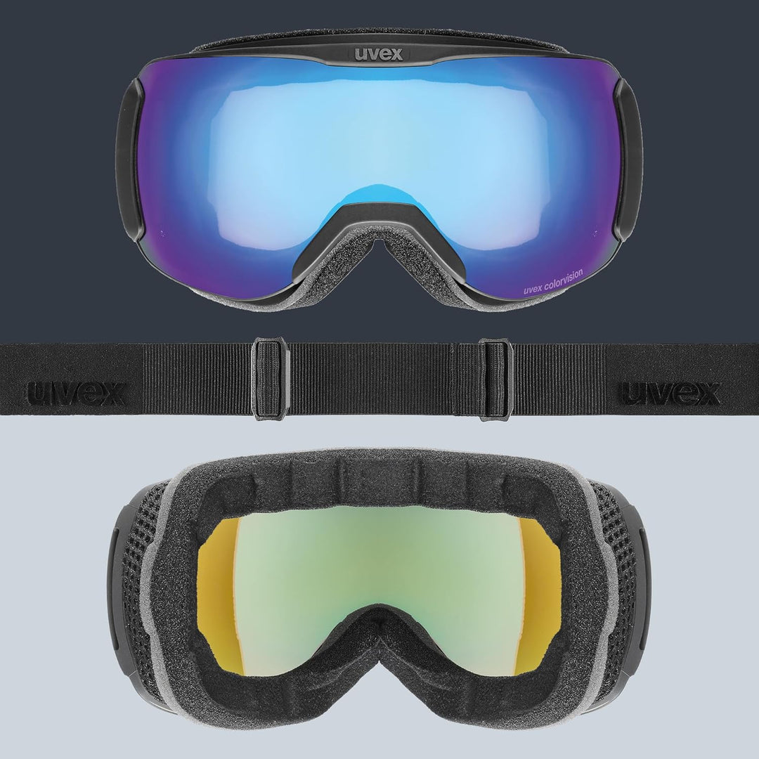 uvex Unisex Downhill 2100 Cv Skibrille (1er Pack) Einheitsgrösse black mat/blue-green, Einheitsgröss