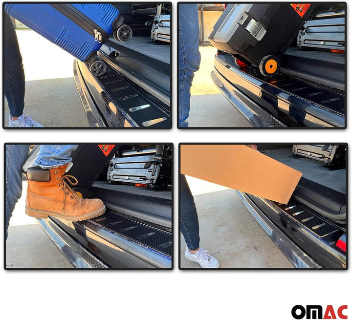 Ladekantenschutz Stossstangenschutz kompatibel mit Skoda Kodiaq NS7 2017-2023 Edelstahl Chrom Gebürs