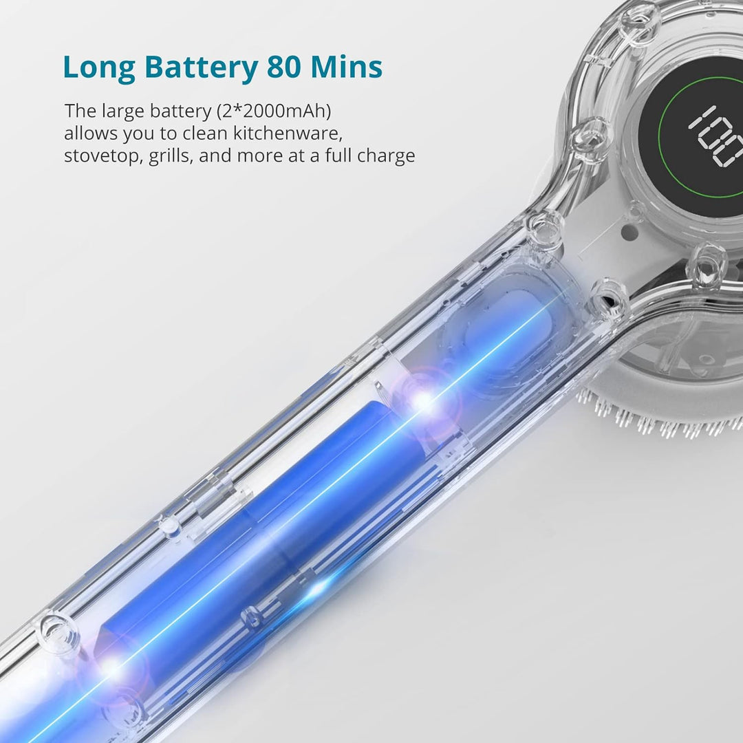 TILSWALL M4 Elektrische Reinigungsbürste mit LED-Anzeige, 60 W 7,4 V wiederaufladbare kabellose elek