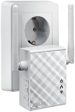 Asus RP-N12 Repeater (Wi-Fi 4 N300, WLAN Reichweitenverlängerung, Power-Schalter, 2 externe Antennen