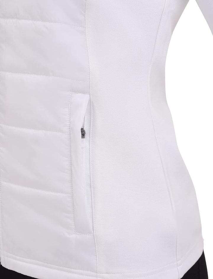 TCA Damen und Mädchen Excel Runner Leichte Laufweste mit Reissverschlusstaschen S Weiss, S Weiss
