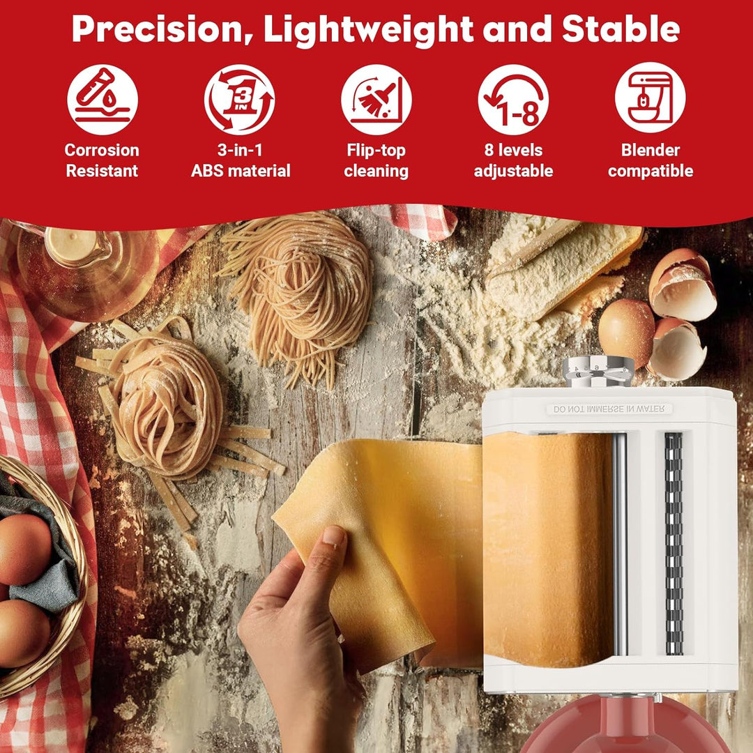 TPGSING 3 in 1 Nudelaufsatz Set für KitchenAid Küchenmaschine, Nudelmaschine für KitchenAid zubehör