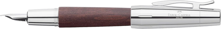 Faber-Castell 148213 - Füllfederhalter e-motion Holz / Chrom, Feder: B, inklusive Geschenkverpackung